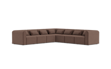 Load image into Gallery viewer, Atmosphere - Sectional - Rounded Backrest - Chocolate