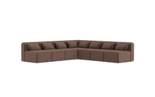 Load image into Gallery viewer, Atmosphere - Sectional - Rounded Backrest - Chocolate