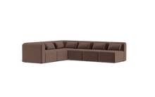 Load image into Gallery viewer, Atmosphere - Sectional - Rounded Backrest - Chocolate