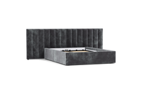 Load image into Gallery viewer, Ara Bed - Full - Upholstered - Cobblestone - Storage
