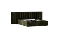 Load image into Gallery viewer, Ara Bed - Full - Upholstered - Sage - Storage

