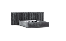 Load image into Gallery viewer, Ara Bed - Full - Upholstered - Cobblestone - Storage
