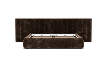 Load image into Gallery viewer, Ara Bed - King - Upholstered - Espresso - Storage
