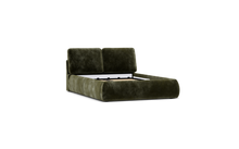 Load image into Gallery viewer, Ara Bed - Full - Upholstered - Sage - Storage

