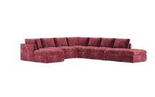 Load image into Gallery viewer, Ciello - Sectional - Bordeaux - High Angled
