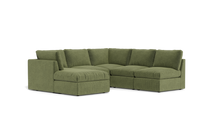 Load image into Gallery viewer, Ciello - Sectional - Cypress Green - High Angled
