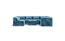Load image into Gallery viewer, Atmosphere Sleeper Sofa &amp; Sectional - Rounded Backrest - Harbour Blue
