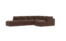 Load image into Gallery viewer, Ciello - Sectional - Chocolate - High Angled
