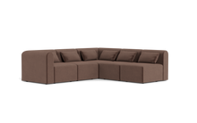 Load image into Gallery viewer, Atmosphere - Sectional - Rounded Backrest - Chocolate
