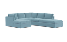 Load image into Gallery viewer, Ciello - Sectional - Aqua - High Angled
