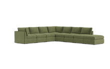 Load image into Gallery viewer, Ciello - Sectional - Cypress Green - High Angled
