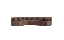 Load image into Gallery viewer, Atmosphere - Sectional - Rounded Backrest - Chocolate
