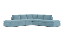 Load image into Gallery viewer, Ciello - Sectional - Aqua - High Angled
