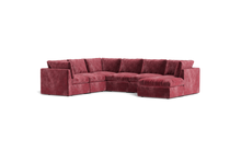 Load image into Gallery viewer, Ciello - Sectional - Bordeaux - High Angled
