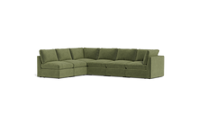 Load image into Gallery viewer, Ciello - Sectional - Cypress Green - High Angled
