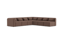 Load image into Gallery viewer, Atmosphere - Sectional - Rounded Backrest - Chocolate
