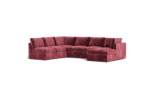 Load image into Gallery viewer, Ciello XL - Sectional - Bordeaux - High Angled
