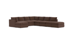 Load image into Gallery viewer, Ciello - Sectional - Chocolate - High Angled
