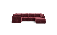Load image into Gallery viewer, Ciello - Sectional - Bordeaux - High Angled
