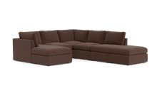 Load image into Gallery viewer, Ciello - Sectional - Chocolate - High Angled

