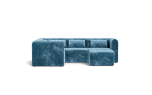 Load image into Gallery viewer, Atmosphere Sleeper Sofa &amp; Sectional - Rounded Backrest - Harbour Blue
