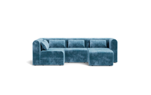 Load image into Gallery viewer, Atmosphere Sleeper Sofa &amp; Sectional - Rounded Backrest - Harbour Blue
